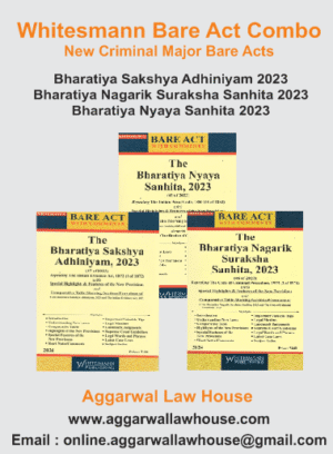 Whitesmann Bare Act Combo of New Criminal Major Bare Acts Bharatiya Nyaya Sanhita 2023, Bharatiya Nagarik Suraksha Sanhita 2023, Bharatiya Sakshya Adhiniyam 2023 Edition 2026