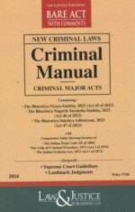 Law&Justice Bare Act New Criminal Manual Laws Criminal Major Acts Edition 2024