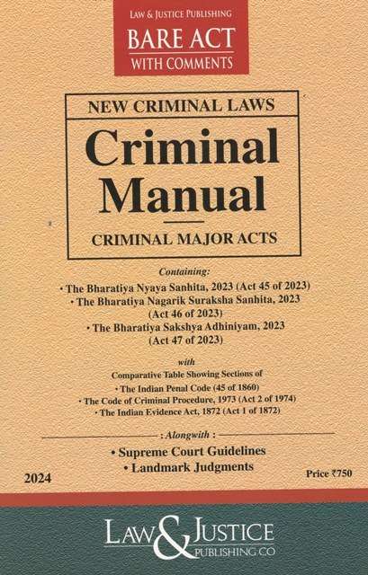 Law&Justice Bare Act New Criminal Manual Laws Criminal Major Acts Edition 2026