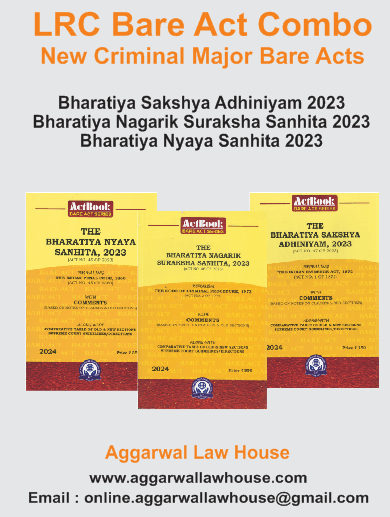 LRC Publication Bare Act Combo Bharatiya Sakshya Adhiniyam 2023, Bharatiya Nagarik Suraksha Sanhita 2023, Bharathiya Nyaya Sanhita 2023 (Set of 3 books) Edition 2024