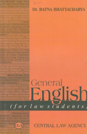 Central Law Agency General English by Ratna Bhattacharya Edition 2022