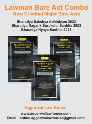 Lawmann Bare Act Combo of New Criminal Major Bare Acts Bharatiya Nyaya Sanhita 2023, Bharatiya Nagarik Suraksha Sanhita 2023, Bharatiya Sakshya Adhiniyam 2023 Edition 2024