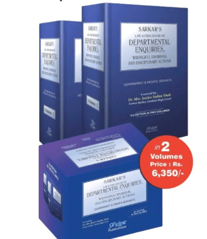 Skyline Sarkar Law & Procedure of Departmental Enquiries (Set of 2 Vols) by Justice Indira Shah Edition 2024