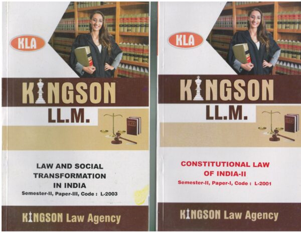 Kingson Law Agency Self Study Series LLM Semester-II Paper- IV ( Paper Code : L – 2001,2002,2003,2004 ) LLM Exam