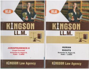 Kingson Law Agency Self Study Series LLM Semester-II Paper- IV ( Paper Code : L ? 2001,2002,2003,2004 ) LLM Exam