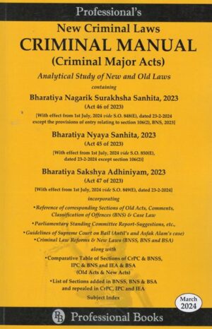 Professional Books New Criminal Laws Criminal Manual (Criminal Major Acts) Edition 2024