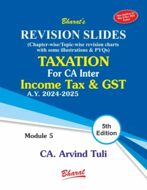 Bharat CA Inter Taxation Income Tax & GST (Revision Slides) New Syllabus By CA. Arvind Tuli Applicable for May 2024 Exam