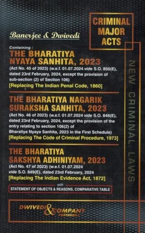 Dwivedi&Company Criminal Mojar Acts by Banerjee & Dwivedi Edition 2024