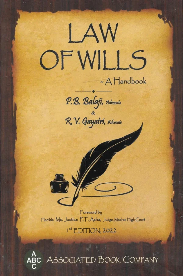 Associated Book Company Law of Wills by P B Balaji Edition 2022