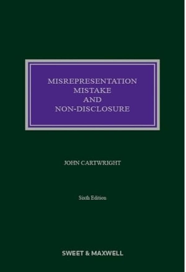 Thomson Misrepresentation Mistake And Non-Disclosure by John Cartwright Edition 2024