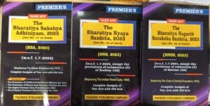 Premier's Bare Act Combo Of New Criminal Major Bare Acts Bharatiya Nyaya Sanhita 2023, Bharatiya Nagarik Suraksha Sanhita 2023, Bharatiya Sakshya Adhiniyam 2023 Edition 2024