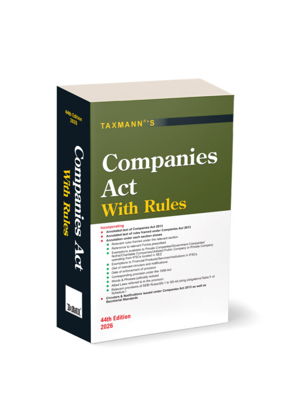 Taxmann's Companies Act with Rules Pocket Edition 2026