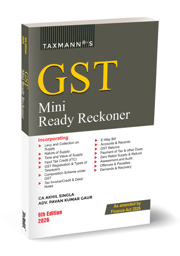 TAXMANN'S GST READY RECKONER BY VS DATEY 29TH EDITION APRIL-2026