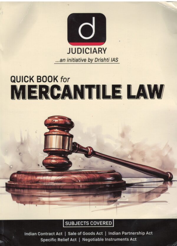 DRISHTI JUDICIARY QUICK BOOK FOR MERCANTILE LAW BY 1ST EDITION 2024