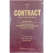 VINOD PUBLICATIONS LAW OF CONTRACT & ITS PERFORMANCE ACT 9 OF 1872 BY Y P BHAGAT & KUMAR KESHAV & RANJEETA SINGH EDITION 2024