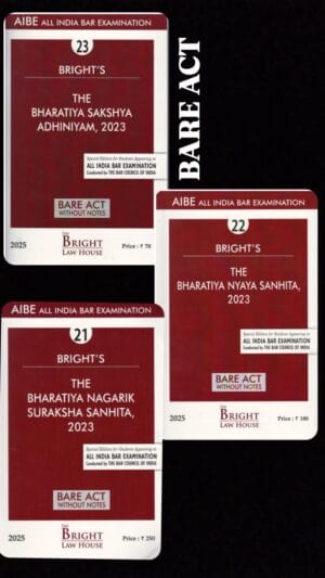 BRIGHT LAW HOUSE THE BHARATIYA NAGARIK SURAKSHA SANHITA, 2023 BARE ACT WITHOUT NOTES EDITION 2025