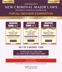 WHITESMANN BARE ACT WITHOUT NOTES & COMMENTS (DIGLOT EDITION 2025) THE BHARATIYA NAGARIK SURAKSHA SANHITA, 2023 AS PER THE SYLLABUS FOR ALL INDIA BAR EXAMINATION (AIBE)