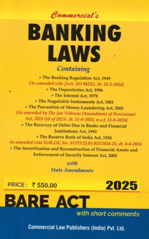 Commerical's BARE ACT BANKING LAWS EDITION 2025