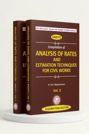Nabhi Compilation of Analysis of Rates And Estimation Techniques For Civil Works in 2 vol. K.K. Meghashyam Edition 2024