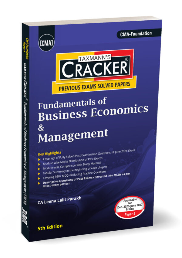 Taxmann Cracker Fundamentals of Business Economics & Management for CMA Foundation Paper-4 Applicable for Dec 2026/June 2027 5rd Edition 2027