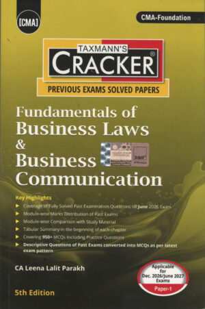 Taxmann Cracker Fundamental of Business Laws & Communication for CMA Foundation Paper-1 Applicable for Dec. 2026/June 2027 Exams 5th Edition 2026