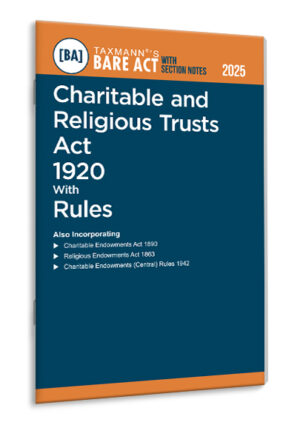 Charitable and Religious Trusts Act 1920 with Rules – Bare Act with Section Notes