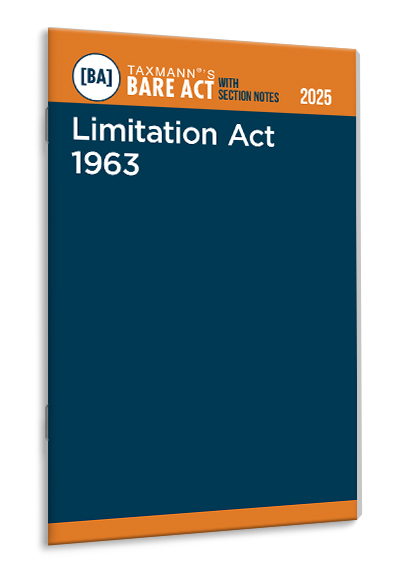 Taxmann Bare Act Limitation Act 1963 – Bare Act with Section Notes