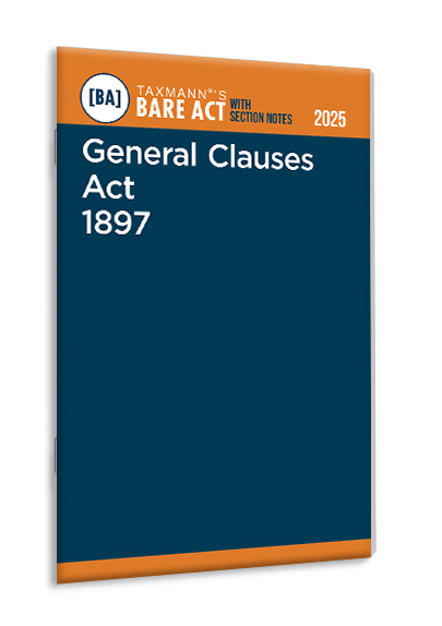 Taxmann General Clauses Act 1897 – Bare Act with Section Notes