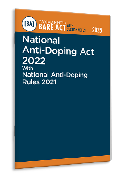 National Anti-Doping Act 2022 with National Anti-Doping Rules 2021 – Bare Act with Section Notes
