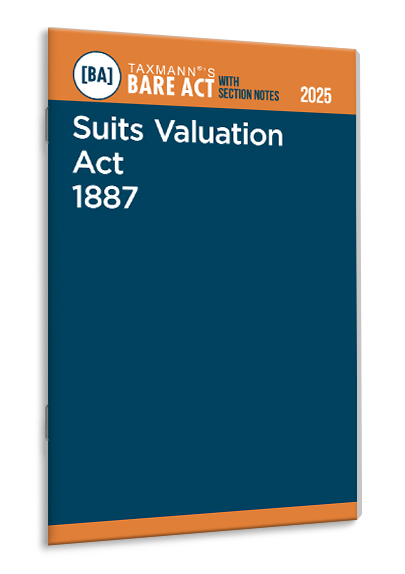 Taxmann Suits Valuation Act 1887 – Bare Act with Section Notes