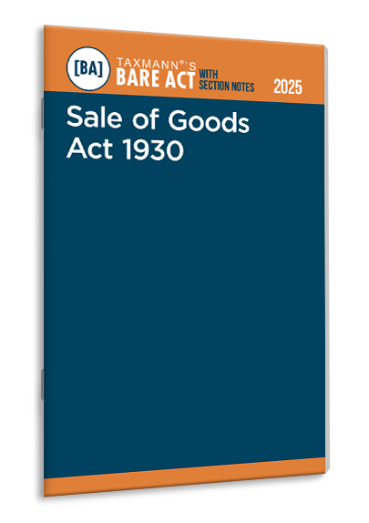 Taxmann Sale of Goods Act 1930 – Bare Act with Section Notes