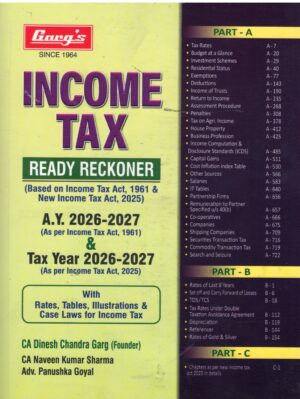 LMH INCOME TAX READY RECKONER BY GARG ASS YEAR 2026-27 & Tax Year 2026-2027