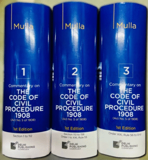 Delhi Publishing Company Commentary on The Code Civil Procedure 1908 set of 3 Volumes by Mulla 1st Edition 2025