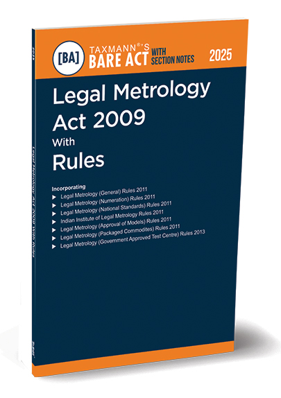 TAXMANN Legal Metrology Act 2009 with Rules Bare Act with Section Notes Edition 2025