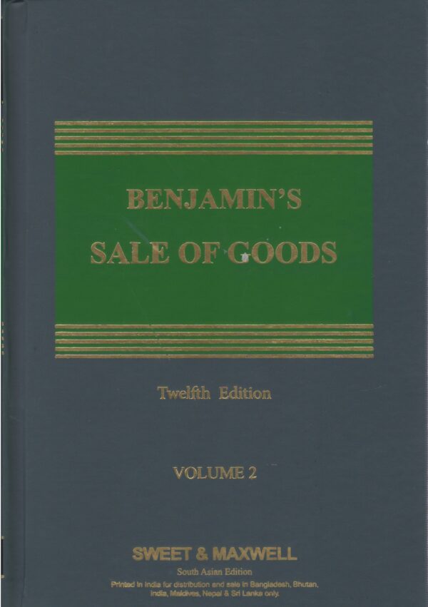 SWEET & MAXWELL SALE OF GOODS BY BENJMINS IN 2 VOLUMES EDITION 2025