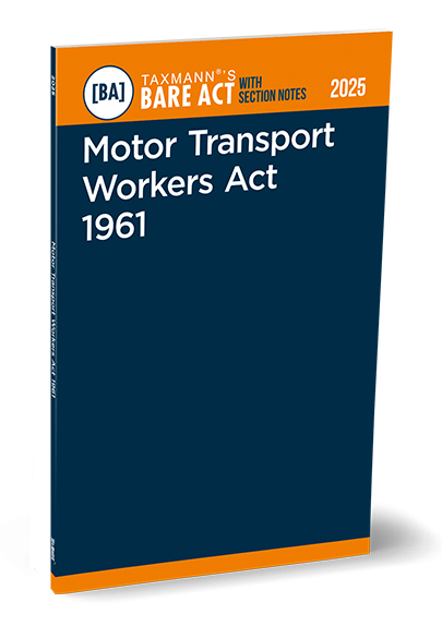 Taxmann Motor Transport Workers Act 1961 Bare Act with Section Notes Edition 2025