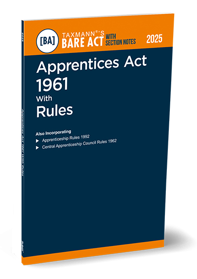 Taxmann Apprentices Act 1961 with Rules Bare Act with Section Notes Edition 2025