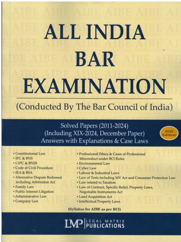 LMP All India Bar Examination ( Conducted By the bar council of india ) Edition 2025