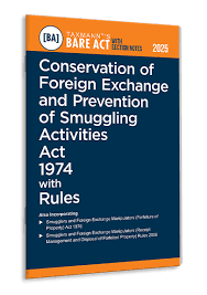 Taxmann Bare Act with Section Notes Conservation of Foreign Exchange and Prevention of Smuggling Activities Act 1974 with Rules Edition 2025
