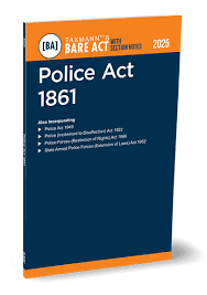 Taxmann Bare Act With Section Notes Police Act 1861 Edition 2025
