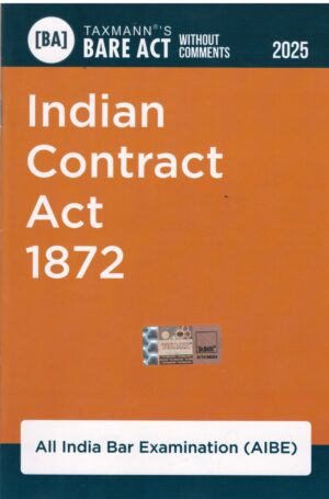 Taxmann Bare Act without comments India Contract Act 1872 AIBE Edition 2025