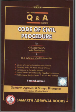 Pariksha manthan Q & A Code Of Civil Procedure By Samarth Agrawal & Shreya Bhargava 2nd Edition Edition 2026-27