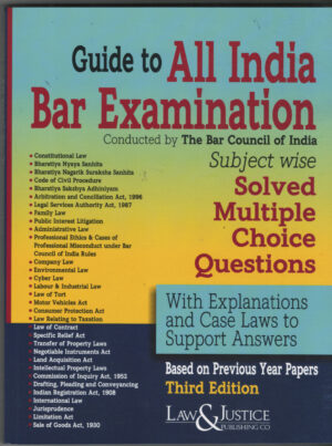 Law & Justice Guide To All India Bar Exam Solved Multiple Choice Questions By Purnima Arora 3rd Edition 2026-27