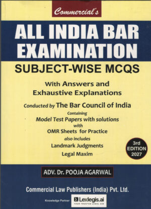 Commercial All India Bar Examination Subject-Wise MCQs By Adv.Dr. Pooja Agarwal 3nd Edition 2027