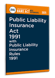 Taxmann Bare Act With Section Notes 2025 Public Liability Insurance Act 1991 with Public Liability Insurance Rule Edition 2025
