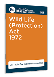 Taxmann Wild Life ( Protectiction) Act 1972 AIBE Edition 2025