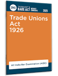 Taxmann Bare Act Without Comments 2025 Trade Unions Acts 1926 ( AIBE) Edition 2025