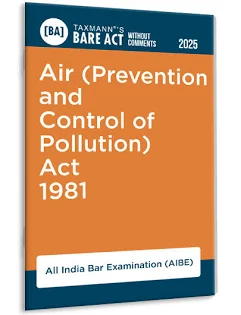 Taxmann Air (Prevention and Control of Pollution) Act 1981 – Bare Act without Comments | AIBE Edition 2025
