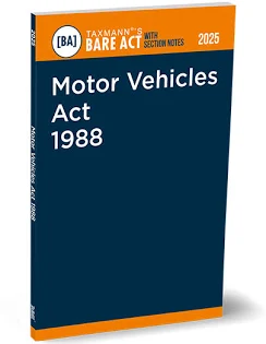 Taxmann Bare Act With Section Notes 2025 Motor Vehicles Acts 1988 Edition 2025