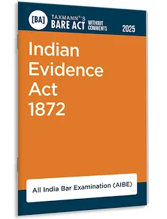 Taxmann Bare Act Without Comments 2025 Indian Evidence Act 1872 AIBE Editon 2025